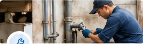 Technician servicing a home repair job